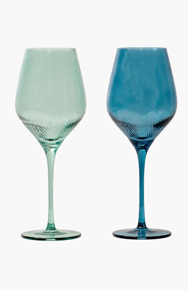 Uberstar Twist Coloured Wine Glasses - Set of 2