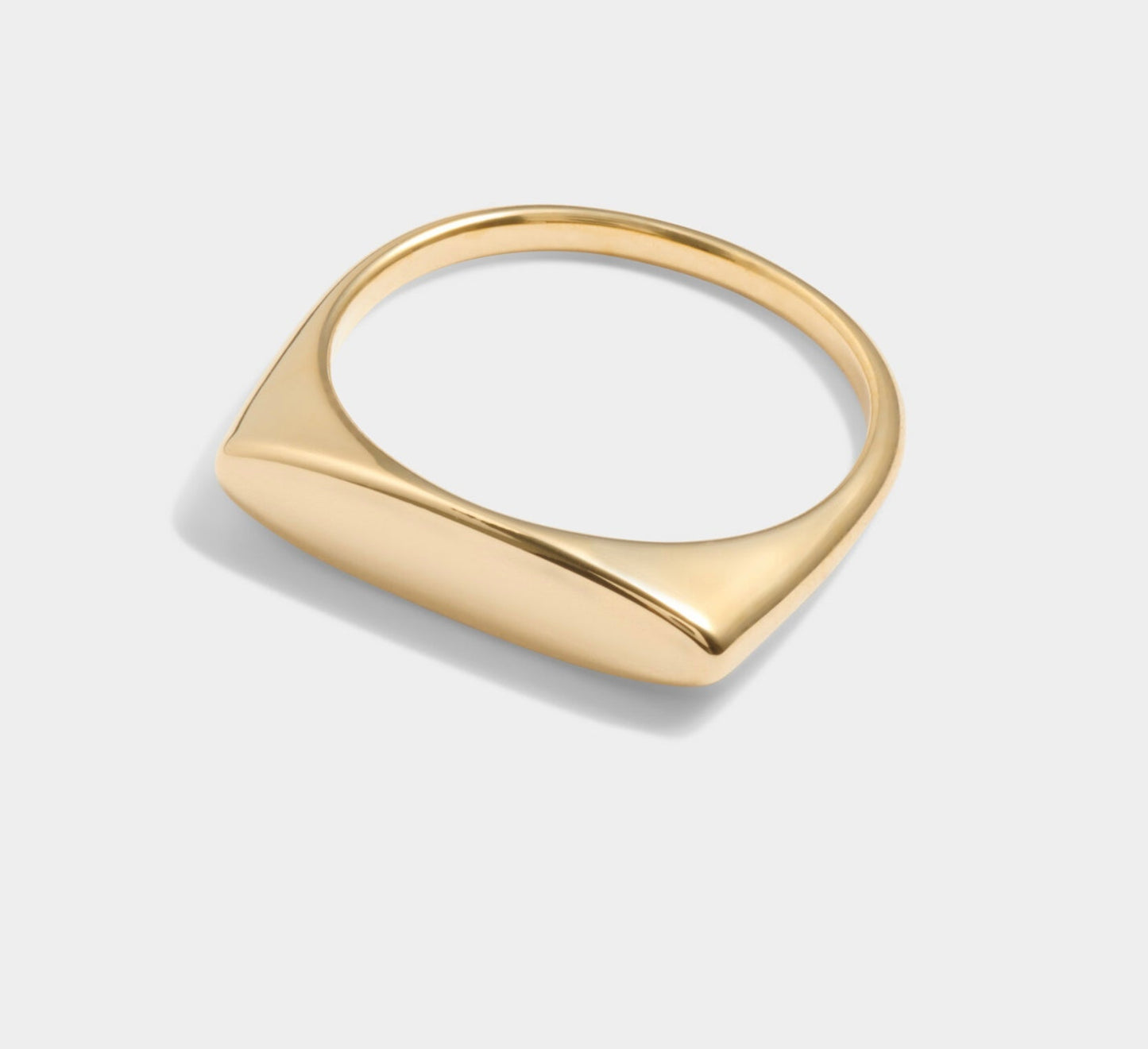 Signet Ring Gold Plated Ring Small L