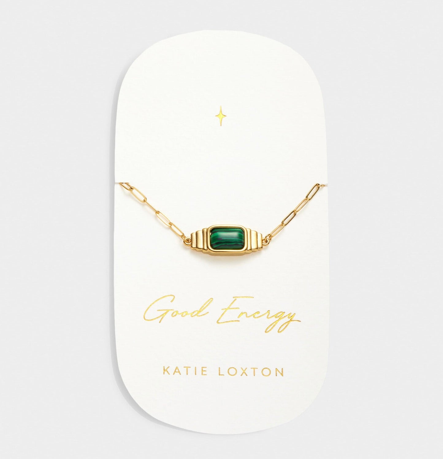 Katie Loxton Malachite Bracelet Good Energy Gold Plated Bracelet
