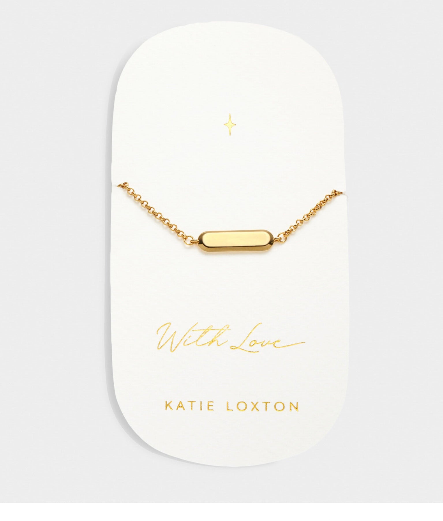 Signet Bracelet With Love Gold Plated Bracelet