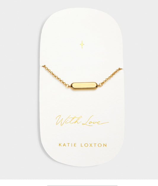 Signet Bracelet With Love Gold Plated Bracelet