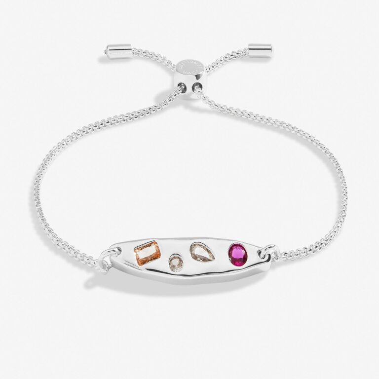 Joma Jewellery Gem Glow Gem Cluster Silver Plated Bracelet