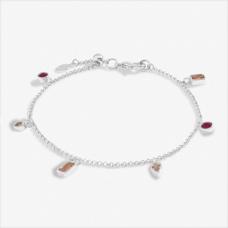 Joma Jewellery Gem Glow Multi Gem Silver Plated Bracelet