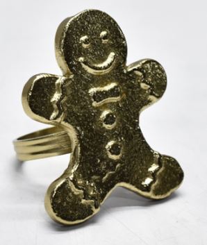 Gingerbread Napkin Ring Gold
