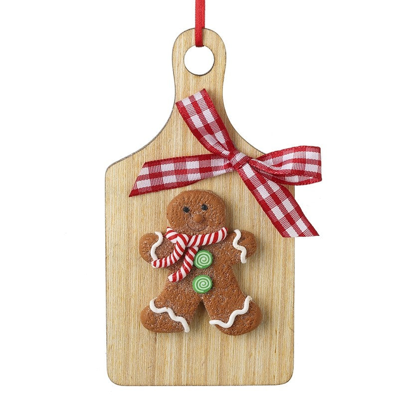 Gingerbread Person on Chopping Board Christmas Tree Decoration