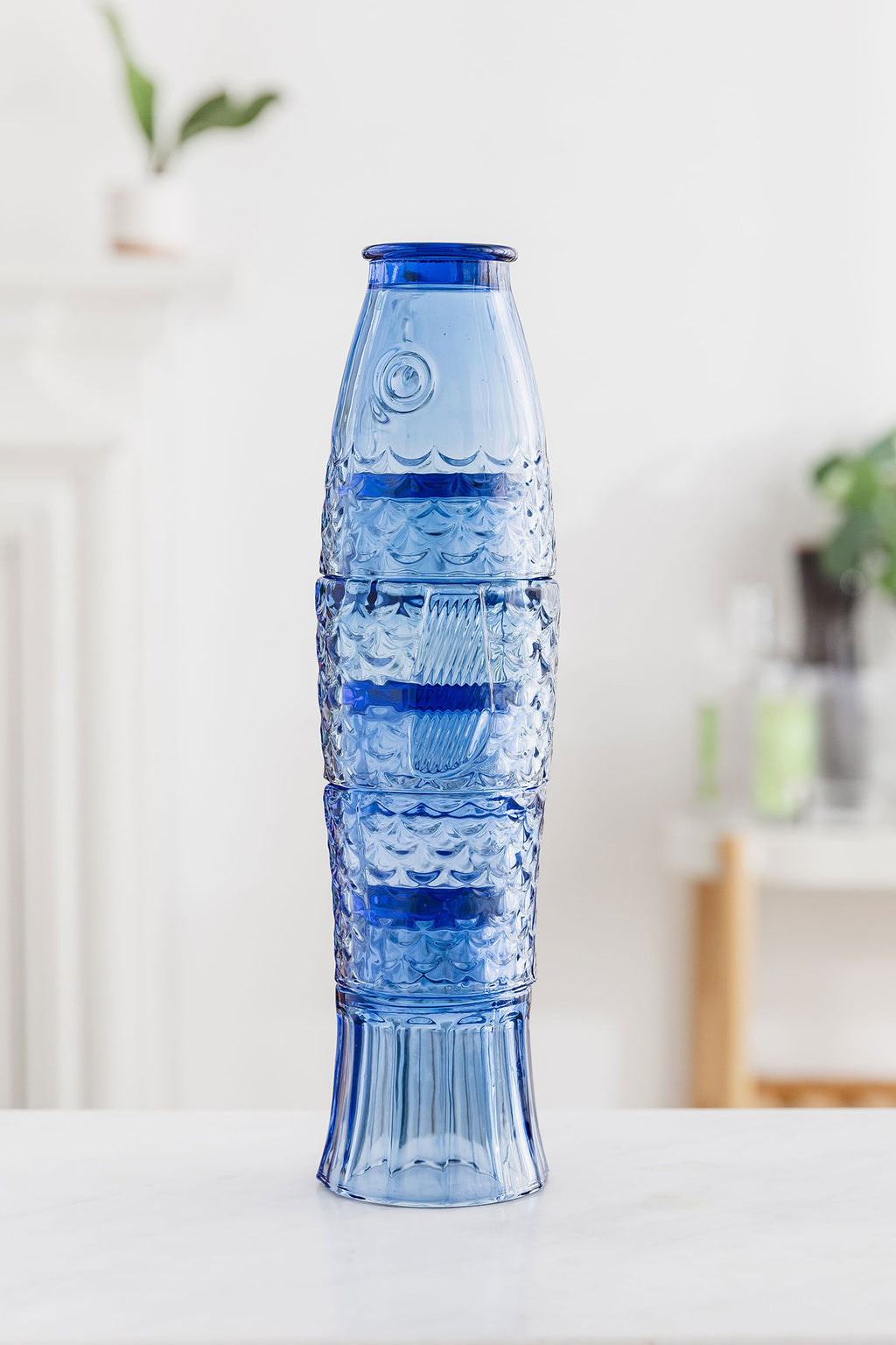 Stacking Fish Glasses Blue