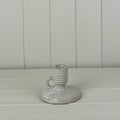 Glazed Ceramic Candle Holder with Textured Detail