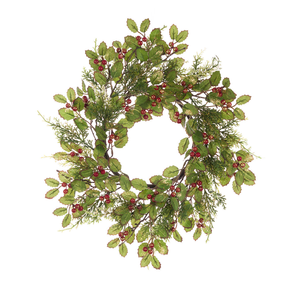 Glitter Holly Candle Ring