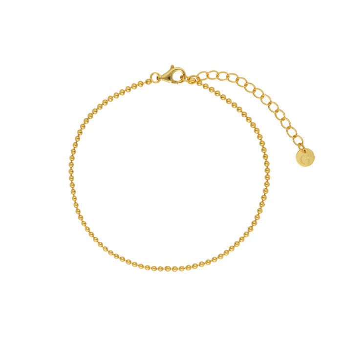 Gold Trip Beaded Bracelet Gold Plated Sterling Silver