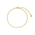 Gold Trip Beaded Bracelet Gold Plated Sterling Silver