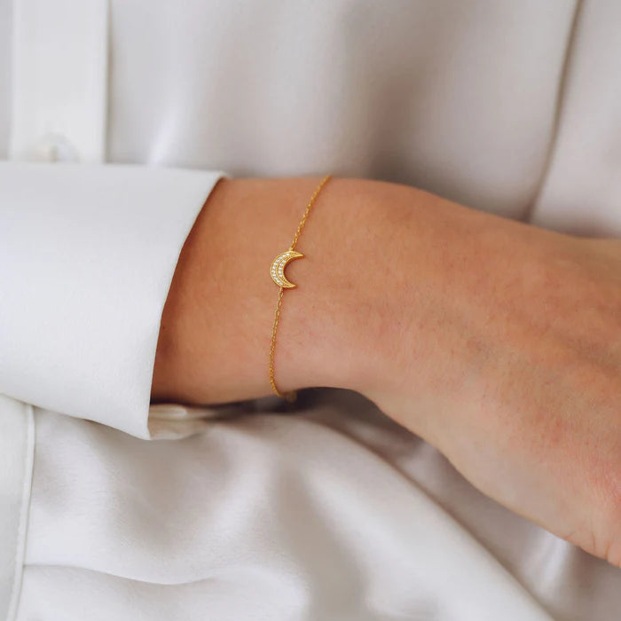 Gold Trip Celestial Moon Bracelet 18k Gold Plated Sterling Silver