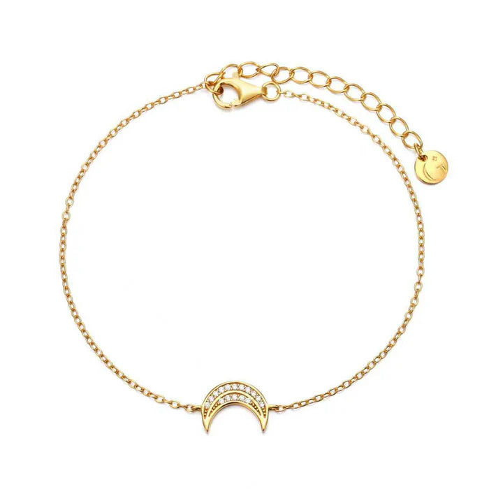 Gold Trip Celestial Moon Bracelet 18k Gold Plated Sterling Silver