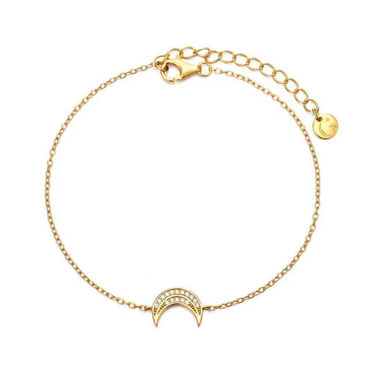 Gold Trip Celestial Moon Bracelet 18k Gold Plated Sterling Silver