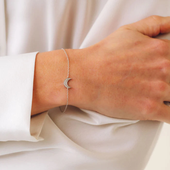 Gold Trip Celestial Moon Bracelet Sterling Silver