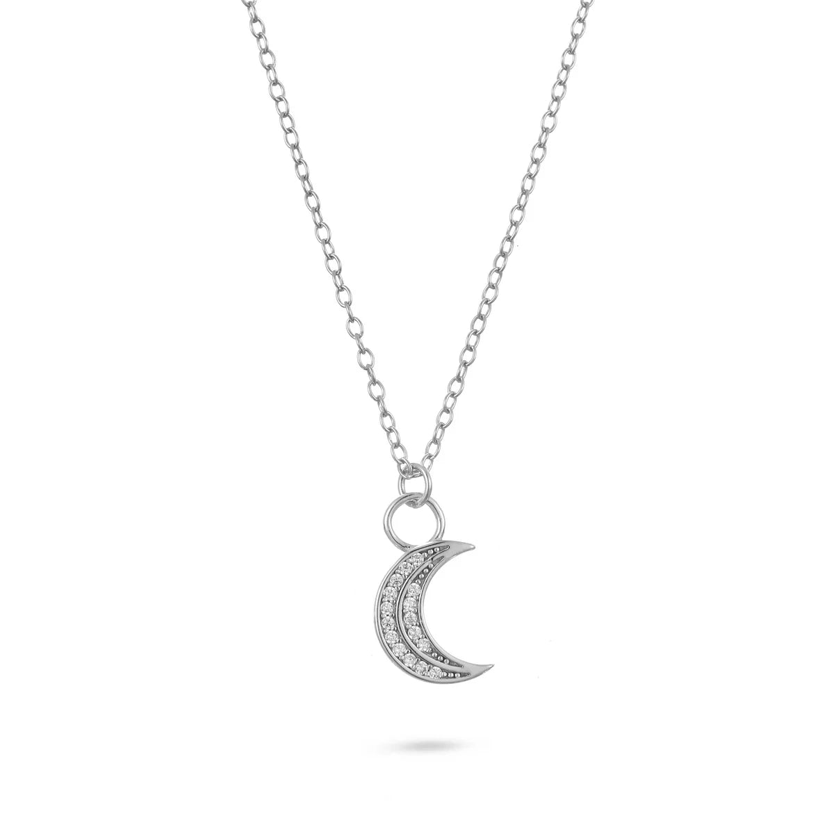 Gold Trip Celestial Moon Necklace Sterling Silver