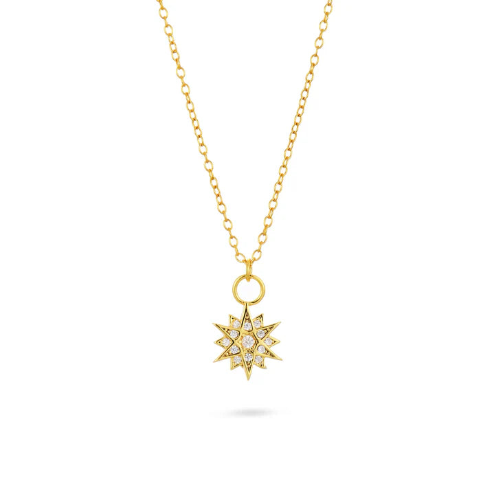 Gold Trip Celestial Star Necklace 18k Gold Plated Sterling Silver