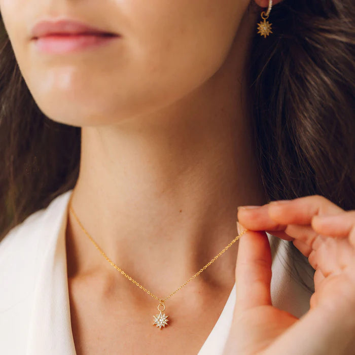 Gold Trip Celestial Star Necklace 18k Gold Plated Sterling Silver