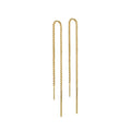 Gold Trip Chain Threader Earring Gold Plated Sterling Silver
