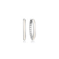 Gold Trip Enamel Hoop Earrings Nude Sterling Silver