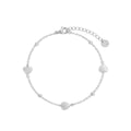 Gold Trip Heart Satellite Bracelet Rhodium Plated Sterling Silver