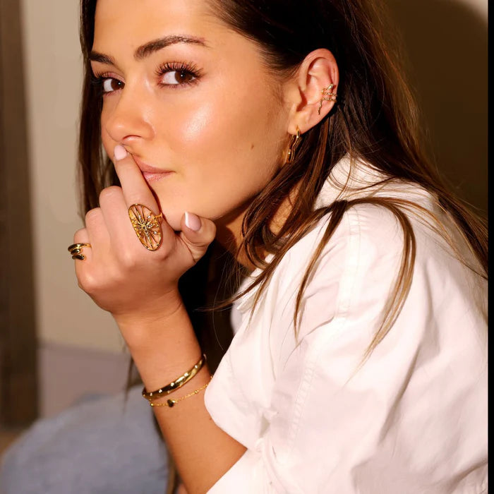 Gold Trip Heart Satellite Bracelet Gold Plated Sterling Silver