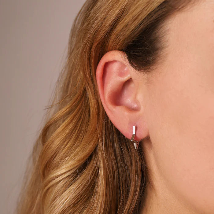 Gold Trip Hollow Star Earring Sterling Silver