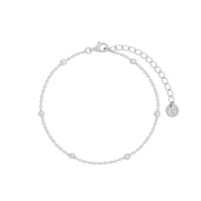 Gold Trip Satellite Chain Bracelet Rhodium Plated Sterling Silver