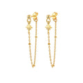 Gold Trip Star Chain Drop Earrings Gold Plated Sterling Silver