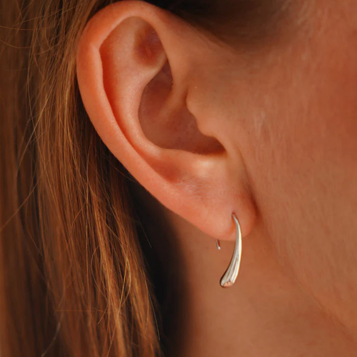 Gold Trip Water Drop Earring Sterling Silver