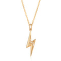 Scream Pretty Sparking Lightening Bolt Necklace 18K Gold Plated Sterling Silver