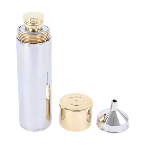 Gun Cartridge Hip Flask with Funnel