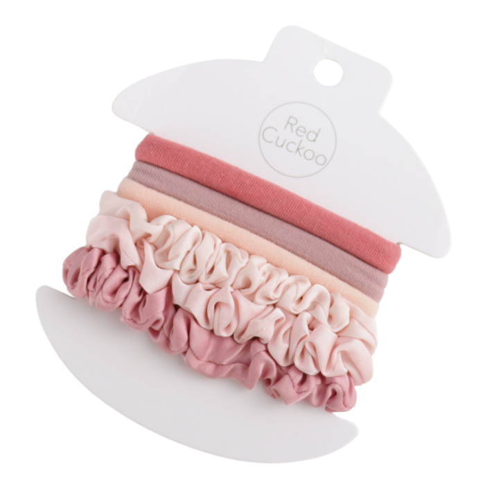 Hair Scrunchies Pack Of 6 Pink