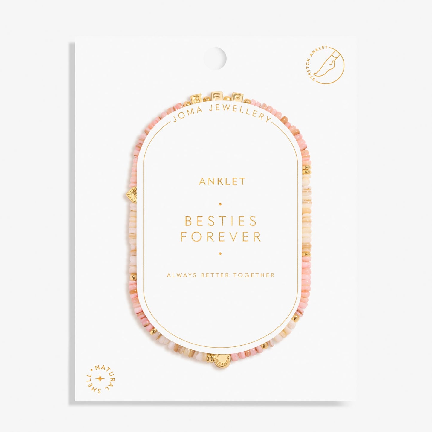 Happy Little Moments Anklet Besties Forever Gold Plated Anklet