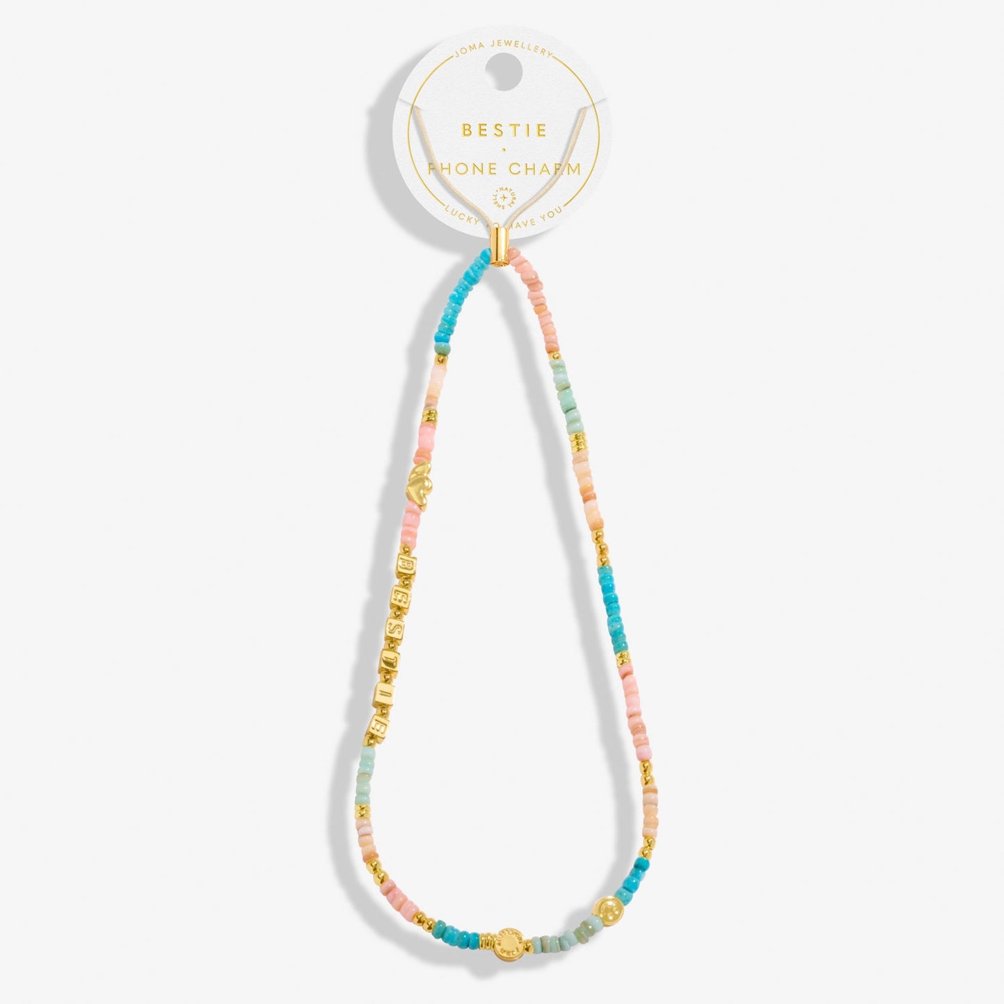 Happy Little Moments Phone Charms Bestie Gold Plated Phone Charm