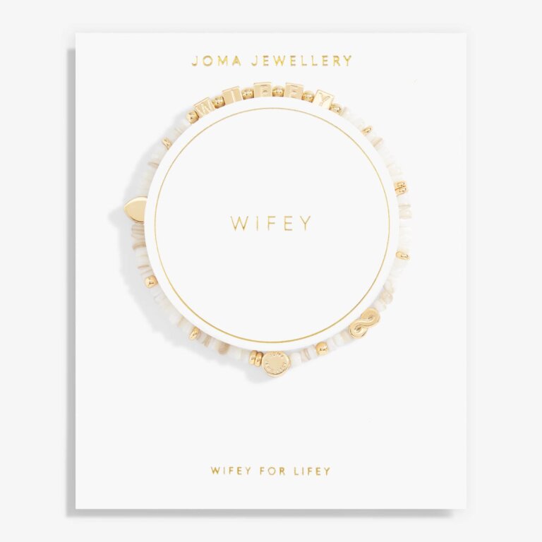 Joma Jewellery Happy Little Moments Wifey Gold Plated Bracelet