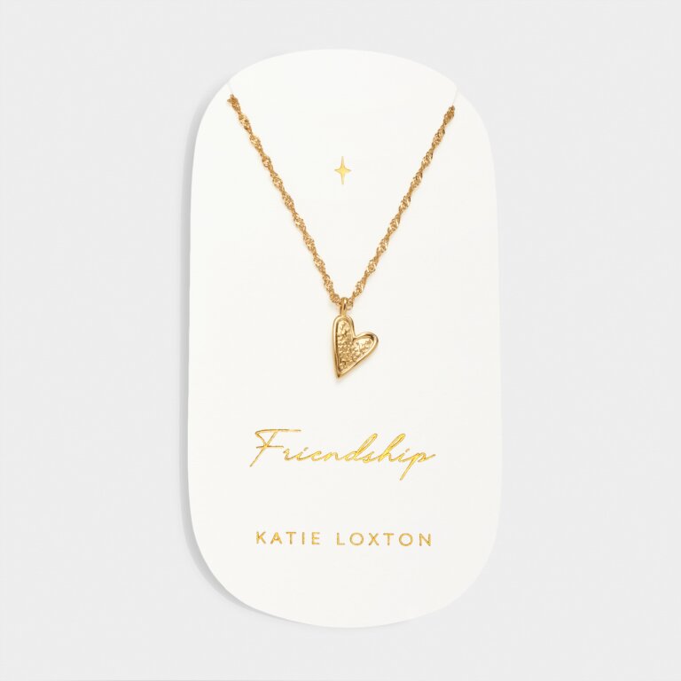 Katie Loxton Heart Necklace Friendship Gold Plated Necklace
