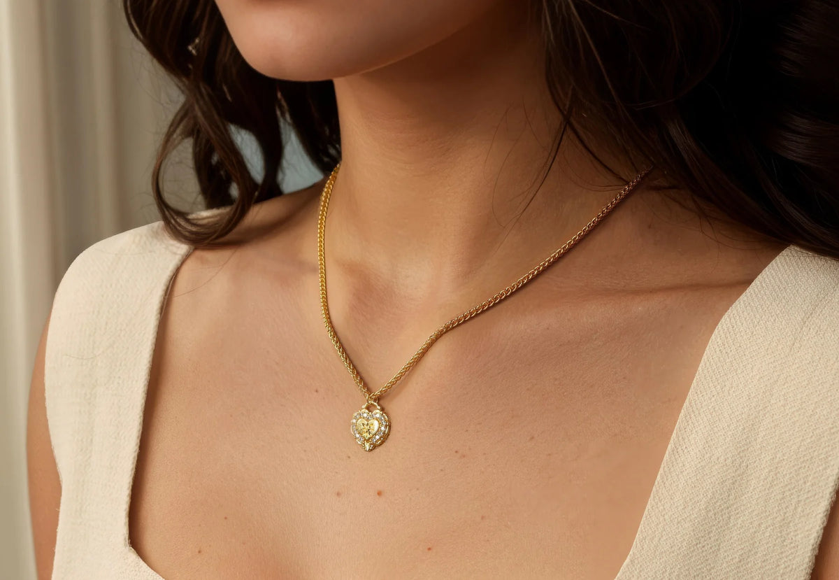 Silk Purse Heirloom Heart Pendant Necklace