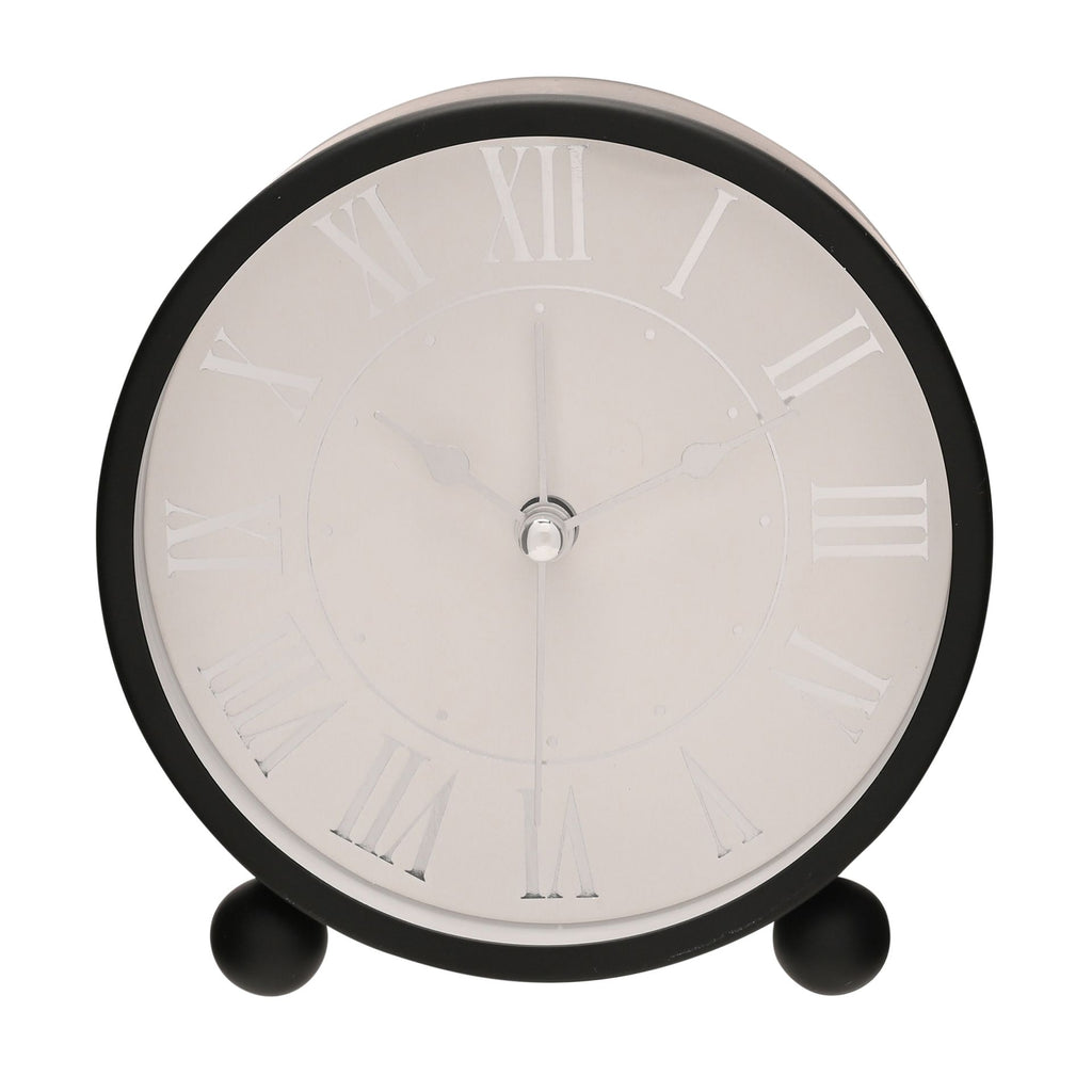 Hometime  Metal Alarm Clock Black