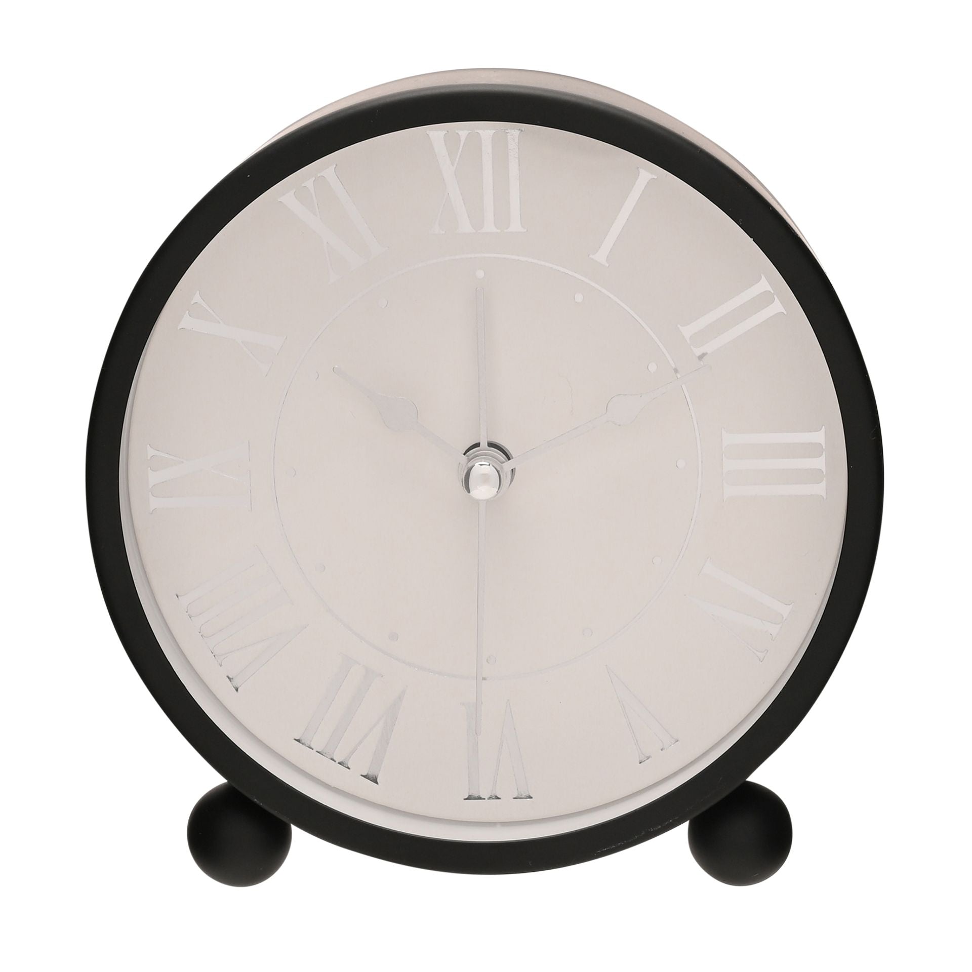 Hometime  Metal Alarm Clock Black