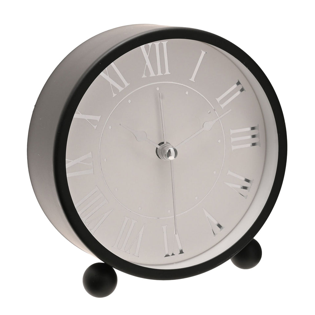 Hometime  Metal Alarm Clock Black