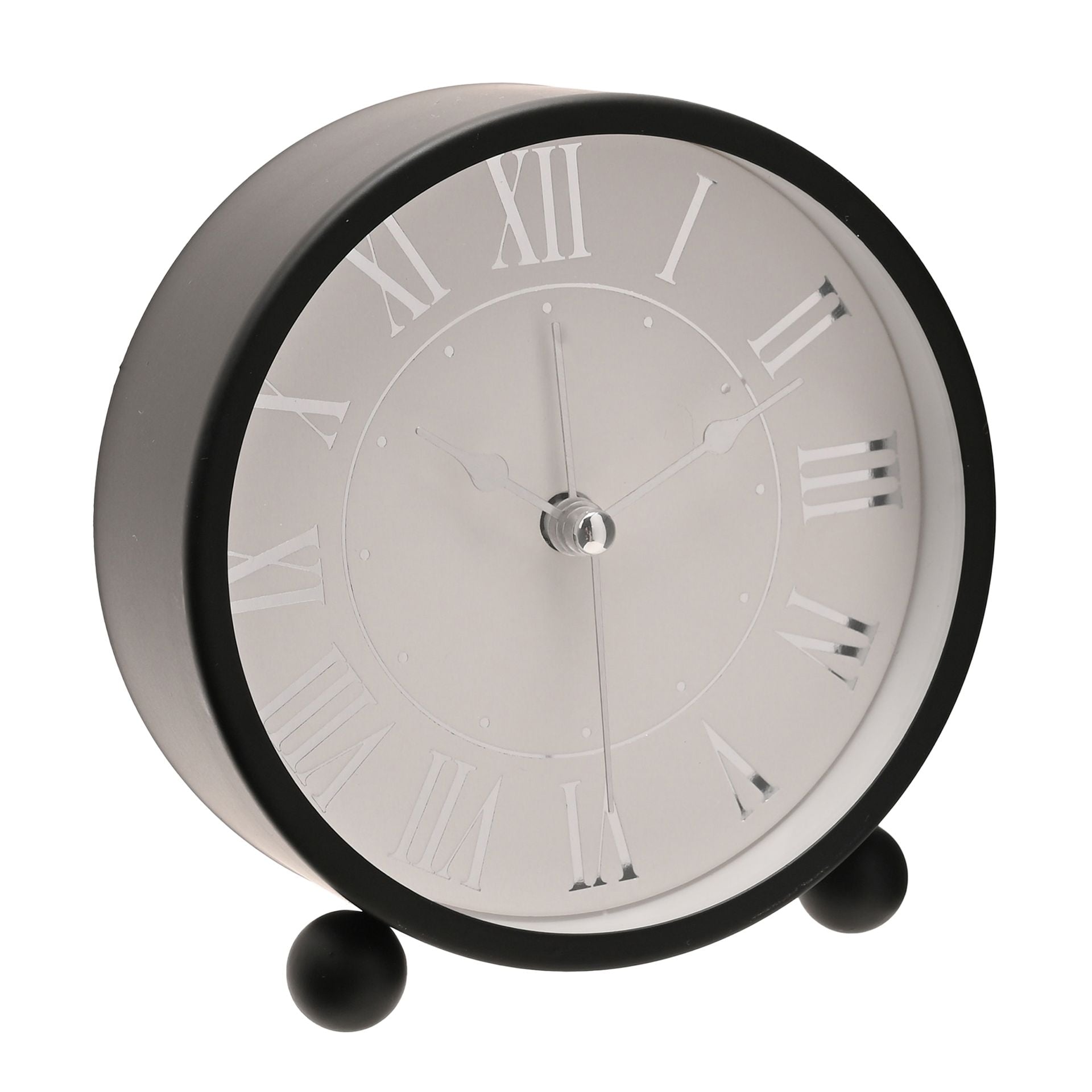Hometime  Metal Alarm Clock Black