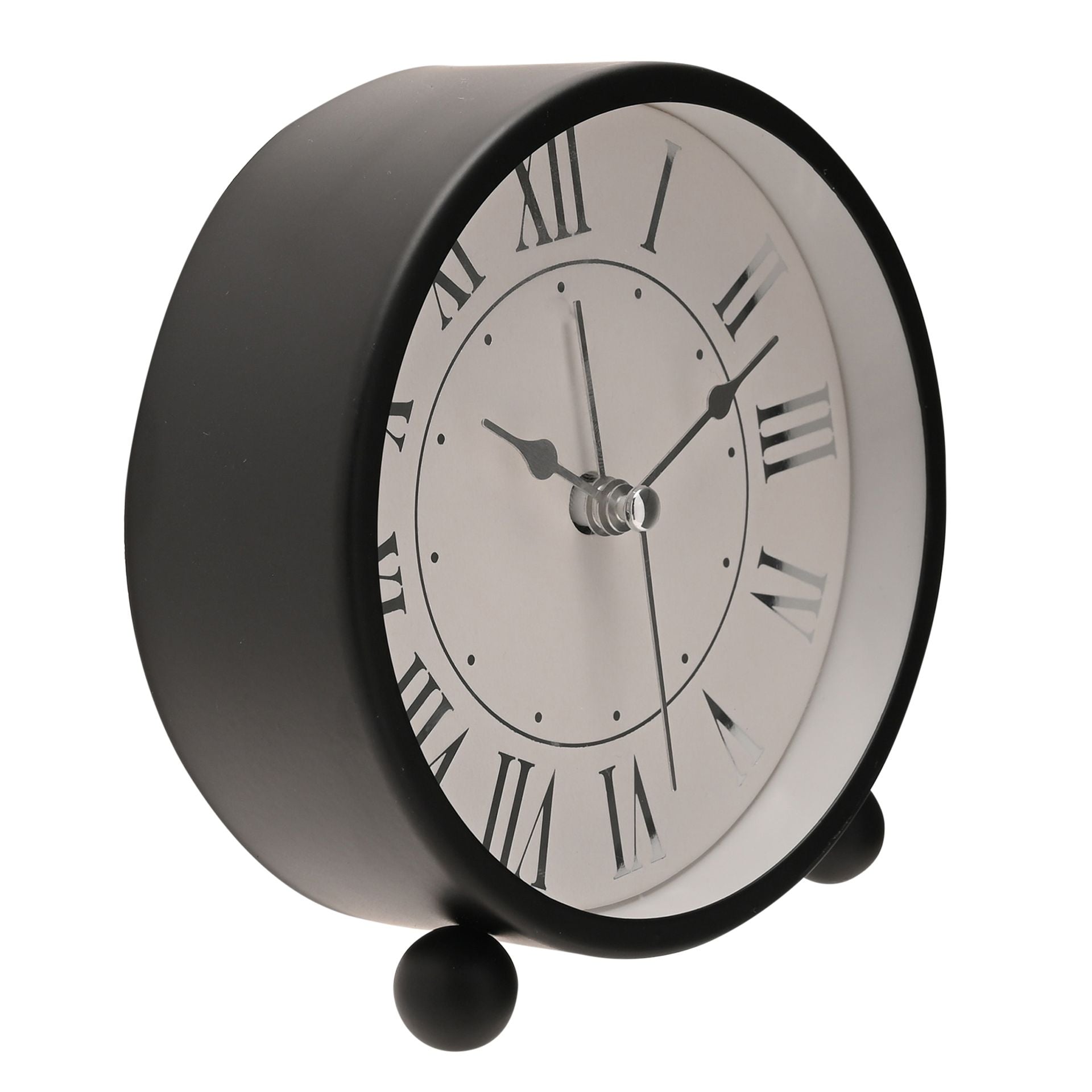 Hometime  Metal Alarm Clock Black