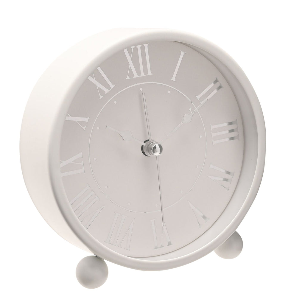 Hometime Metal Alarm Clock White