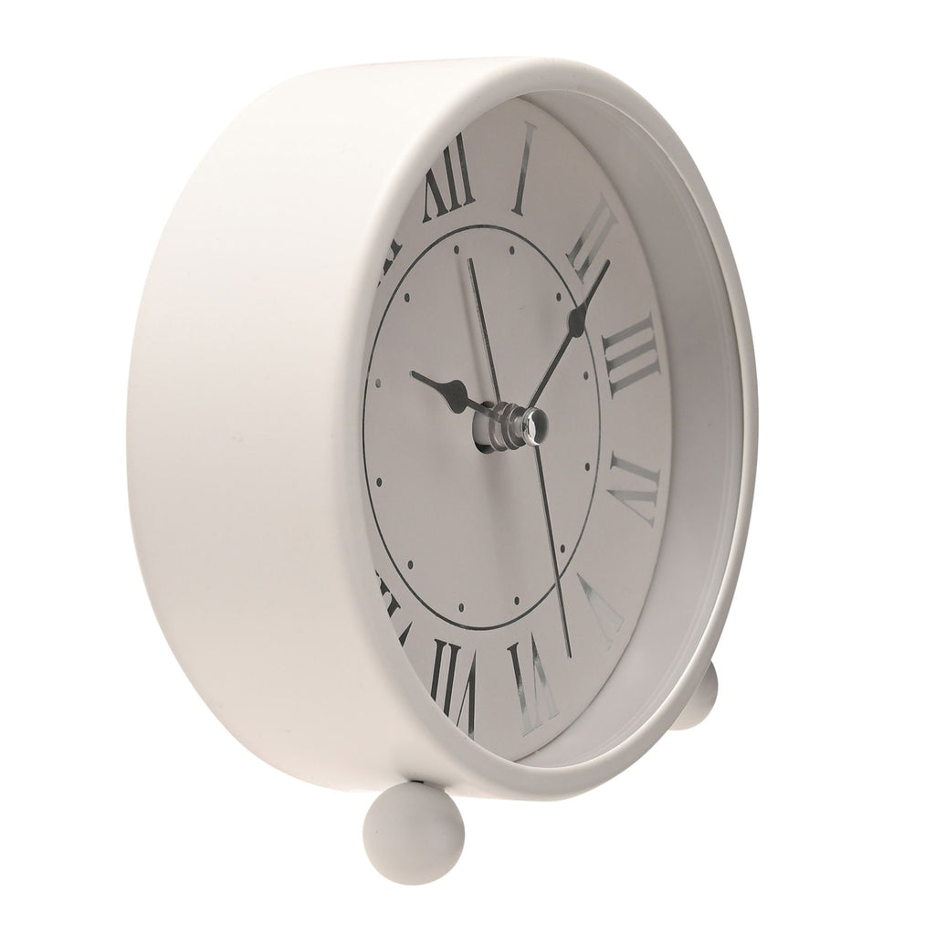Hometime Metal Alarm Clock White