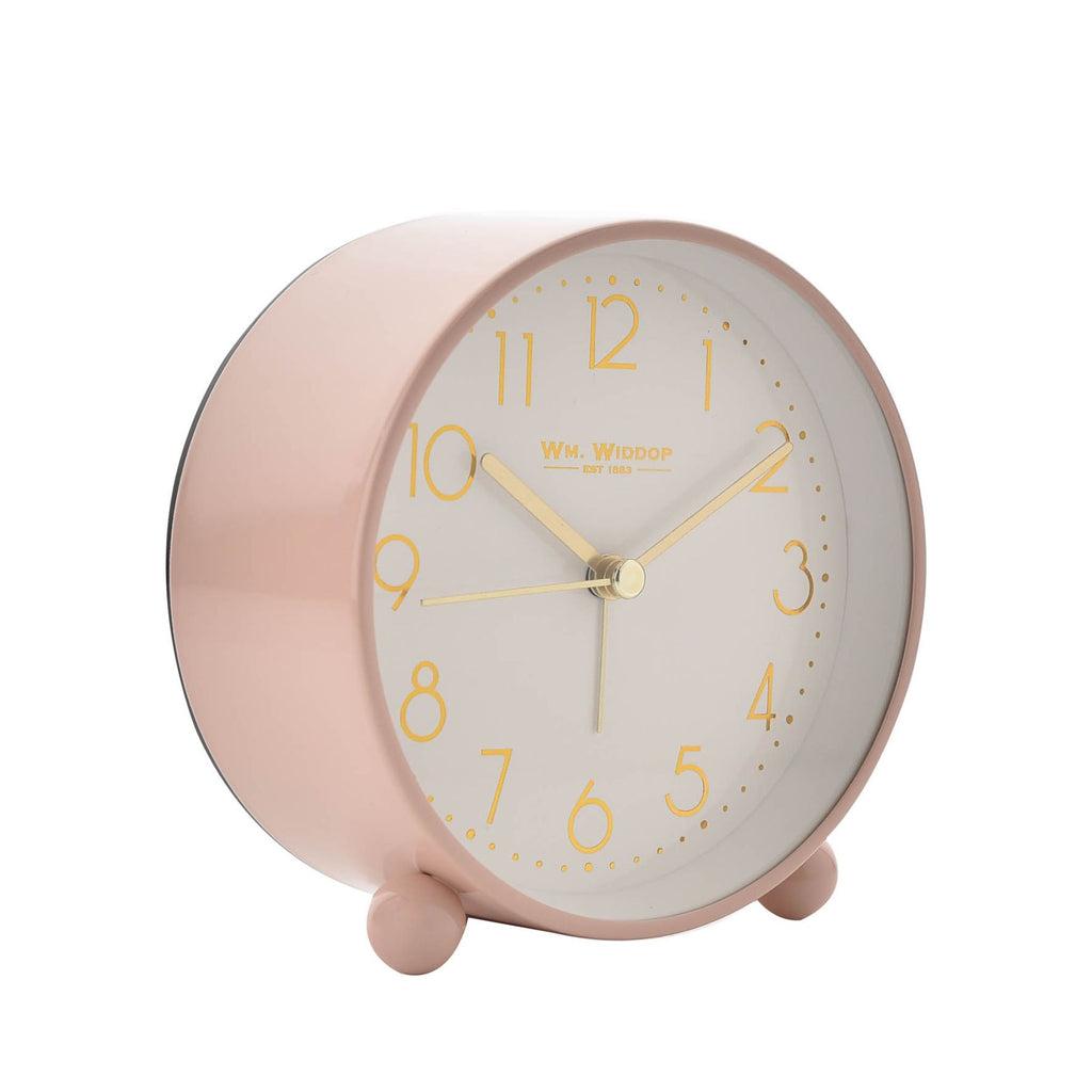 Hometime Metal Case Alarm Clock Light & Snooze Blush
