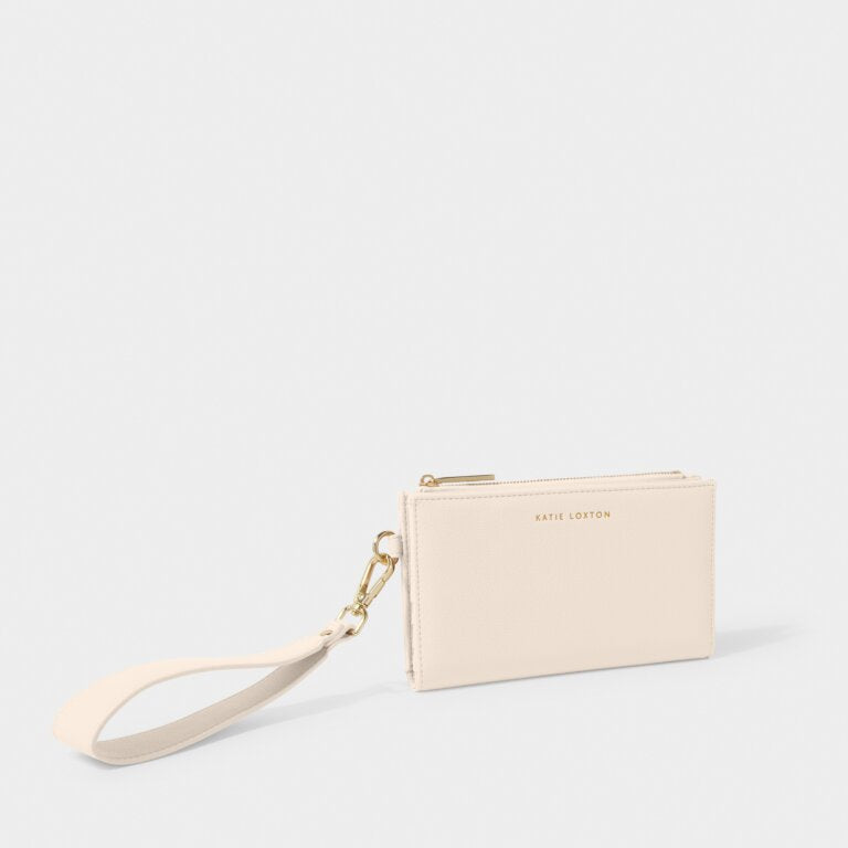 Zana Foldout Wristlet Purse Eggshel