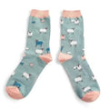 Miss Sparrow Sheep Family Socks Duck Egg