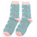 Miss Sparrow Sausage Dog & Spots Socks Duck Egg