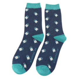 Mr Sparrow Clocks Socks Navy