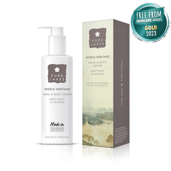 Pure Lakes World Heritage Hand & Body Lotion Sweet Basil & Orange 250ml